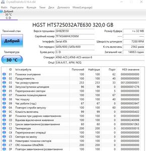 Б/у Ноутбук Lenovo 14/core i5 2520m ddr3/4gb ddr3/hdd 320 gb/ssd *відсутній/*інтегрована 01-200817013