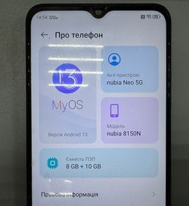 Б/в Мобільний телефон Zte nubia gaming neo 5g 8150n 8/256gb 01-200822236