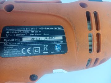 Б/в Дриль ударний Bavaria bid650e 01-200849213