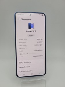 Б/в Мобільний телефон Samsung galaxy s25 12/128gb 01-200958393