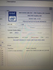 Б/в Ноутбук Hp 15/celeron n4120 ddr4/4gb ddr4/ssd 128 gb/*інтегрована 01-201036193
