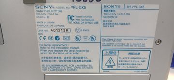 01-200795537: Sony vpl-cx5