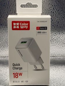 Б/у Зарядный блок Colorway 1usb quick charge 3.0 (18w) (cw-chs063q 01-200855659