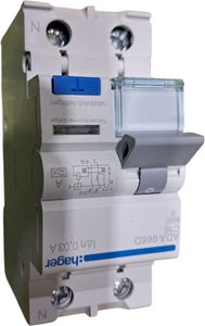 Б/в Диференційний автомат Hager 1p+n 6ka c-16a 30ma а (ada966d) 01-200914408