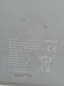 Б/в Повербанк Hama 00201670 24000mah 01-200994821