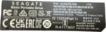 Б/в Жорсткий диск Seagate basic 1 tb 01-200940158