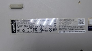 Б/у Ноутбук Lenovo 12/celeron n3350 ddr3/2gb ddr3/hdd 30 gb/*інтегрована 01-201035357
