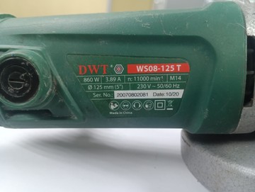 Б/в Кутова шліфмашина Dwt ws08-125 t 01-200973730
