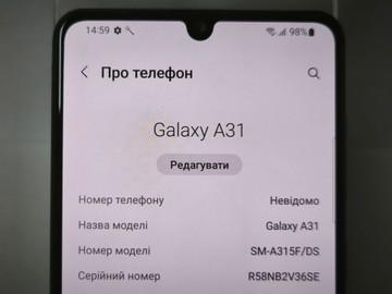Б/в Мобільний телефон Samsung galaxy a31 4/64gb 01-201130344