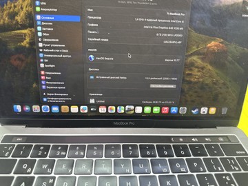 Б/в Ноутбук Apple macbook pro 2019 a2159 13,3" core i5 1,4ghz/ram 8gb/ssd 128gb/intel iris plus graphics 645 01-201160702