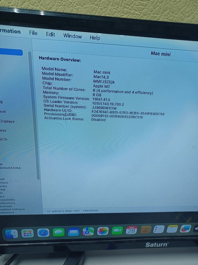 mac mini a2686 mmfj3 m2/8core/ram 8gb/ssd256gb