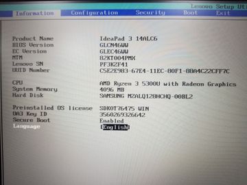 01-200628999: Lenovo 15/ryzen 3 5300u ddr4/4gb ddr4/ssd 120 gb/*інтегрована