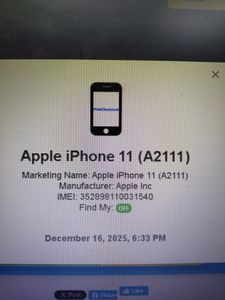 Б/в Мобільний телефон Apple iphone 11 64gb 01-200820472