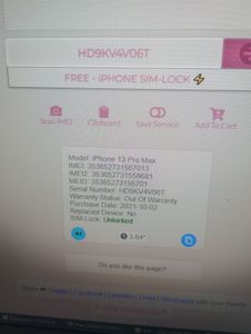 Б/в Мобільний телефон Apple iphone 13 pro max 128gb 01-200822101