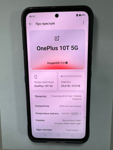 Б/в Мобільний телефон Oneplus 10t 5g 16/512gb 01-200900327