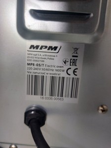 Б/в Духовка електрична Mpm Product mpe-05/t 01-200930631