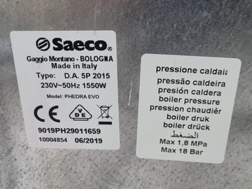 Б/в Кавоварка Saeco phedra evo espresso 01-201120296