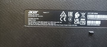 Б/в Ноутбук Acer 17/core i3-n305 ddr5/8gb ddr5/hdd *відсутній/ssd 256 gb/*інтегрована 01-201126466