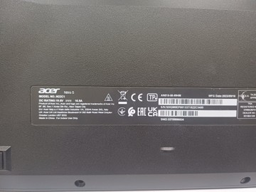 Б/в Ноутбук Acer 15/core i9-12900h ddr5/16gb ddr5/hdd *відсутній/ssd 512 gb/geforce rtx4060 8gb 01-201170742