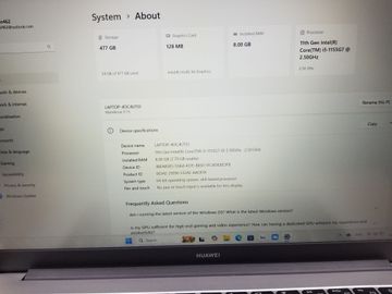 01-200598169: Huawei 15/core i5-1155g7 ddr4/8gb ddr4/hdd *відсутній/ssd 512 gb/*інтегрована