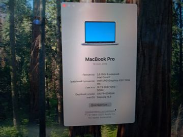 Б/у Ноутбук Apple macbook pro 16" 2019 /a2141 /core i7 2,6ghz /ram 16gb /ssd 500gb /amd radeon pro 5300m 01-200845707