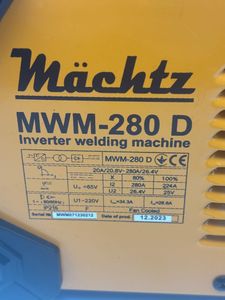 Б/в Зварювальний апарат M?Chtz mwm-280 d мма 01-200881670