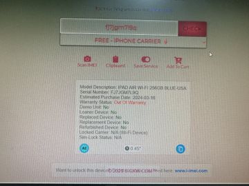 Б/в Планшет Apple ipad air 2022 wi-fi 256gb 01-200919306