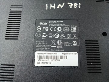 Б/в Ноутбук Acer 15/core i3 2350m ddr3/8gb ddr3/ssd 120 gb/*інтегрована 01-201030370