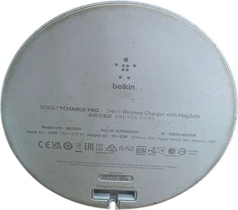 Б/в Бездротовий зарядний пристрій Belkin моделі: boost charge pro 3-in-1 wireless charging with magsafe wlz009 01-201090373