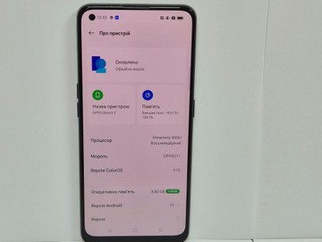 Б/в Мобільний телефон Oppo reno5 z 8/128gb 01-201167007