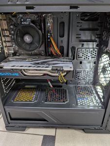 01-200744300: Пк amd ryzen 5 1600/ram 16 gb/hdd 300 gb/ssd 512 gb/amd/ ati radeon rx 580 4gb gddr5 256bit