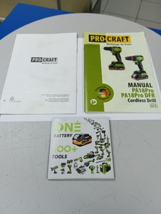 Б/у Шуруповерт Procraft pa-18 pro bl 1 акб і зп 01-200896377