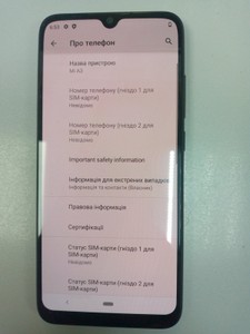 Б/в Мобільний телефон Xiaomi mi a3 4/64 01-200983500