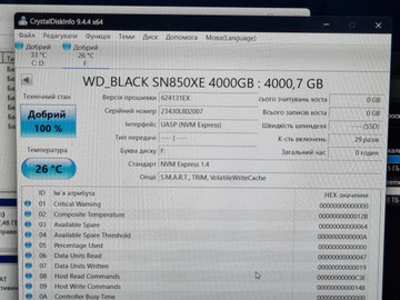 Б/в Ssd накопичувач Sandisk extreme pro portable ssd v2 4 tb 01-201021339