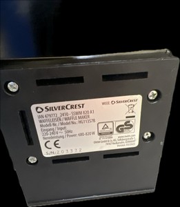 Б/в Бутербродниця-вафельниця Silvercrest hg11357b 01-201065999