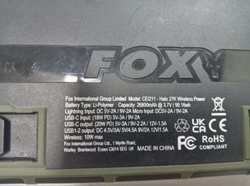 Б/в Повербанк Fox cei211 - halo 27k wireless power 26800mah 01-201078603