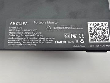 Б/в Монітор Arzopa g1 game z1fc 01-201108365
