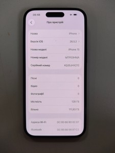 Б/в Мобільний телефон Apple iphone 15 128gb 01-201178201