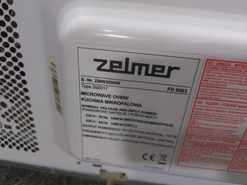 Б/в Мікрохвильова піч Zelmer zmw3000w 01-201065626