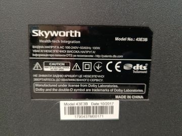01-200635571: Skyworth 43e3b