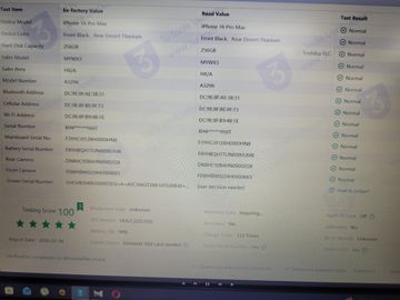 Б/в Мобільний телефон Apple iphone 16 pro max 256gb 01-200832941