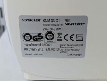 Б/в Швейна машина Silvercrest snm 33 c1 01-200894416