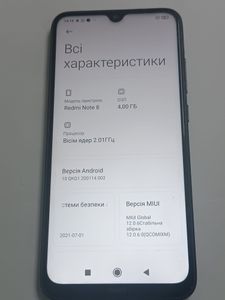 Б/в Мобільний телефон Xiaomi redmi note 8 4/64gb 01-200906750