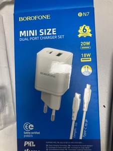 Б/в Мережевий зарядний пристрій Borofone n7 + lightning 01-200933970