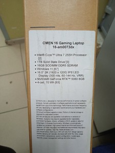 Б/в Ноутбук Hp 16/ultra 7 255h/ram 16gb/ ssd 1tb/geforce rtx5060 8gb 01-201007656