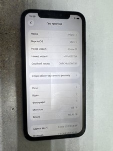 Б/в Мобільний телефон Apple iphone 11 128gb 01-201120279