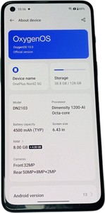 Б/у Мобільний телефон Oneplus nord 2 5g 8/128gb 01-201098343
