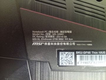 01-200773322: Msi 15/core i7-10750h ddr4/16gb ddr4/hdd *відсутній/ssd 512 gb/geforce rtx3060 6gb