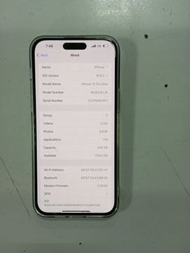 Б/в Мобільний телефон Apple iphone 15 pro max 256gb 01-200806418