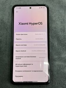 Б/в Мобільний телефон Xiaomi redmi note 14 8/256gb 01-200809756